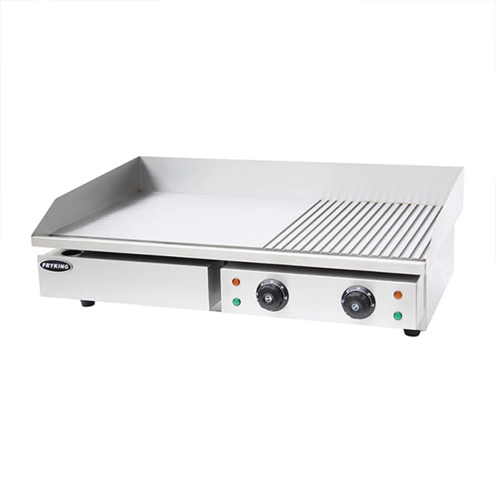 FRYKING  COMMERCIAL HALF GROOVED ELECTRIC GRIDDLE WITH CE APPROVED EG822